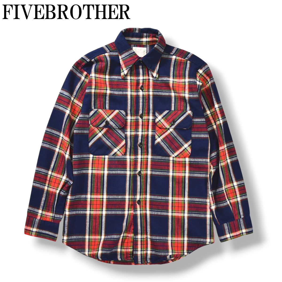 森タグ 60sヴィンテージ USA製 ファイブブラザー FIVEBROTHER チェック