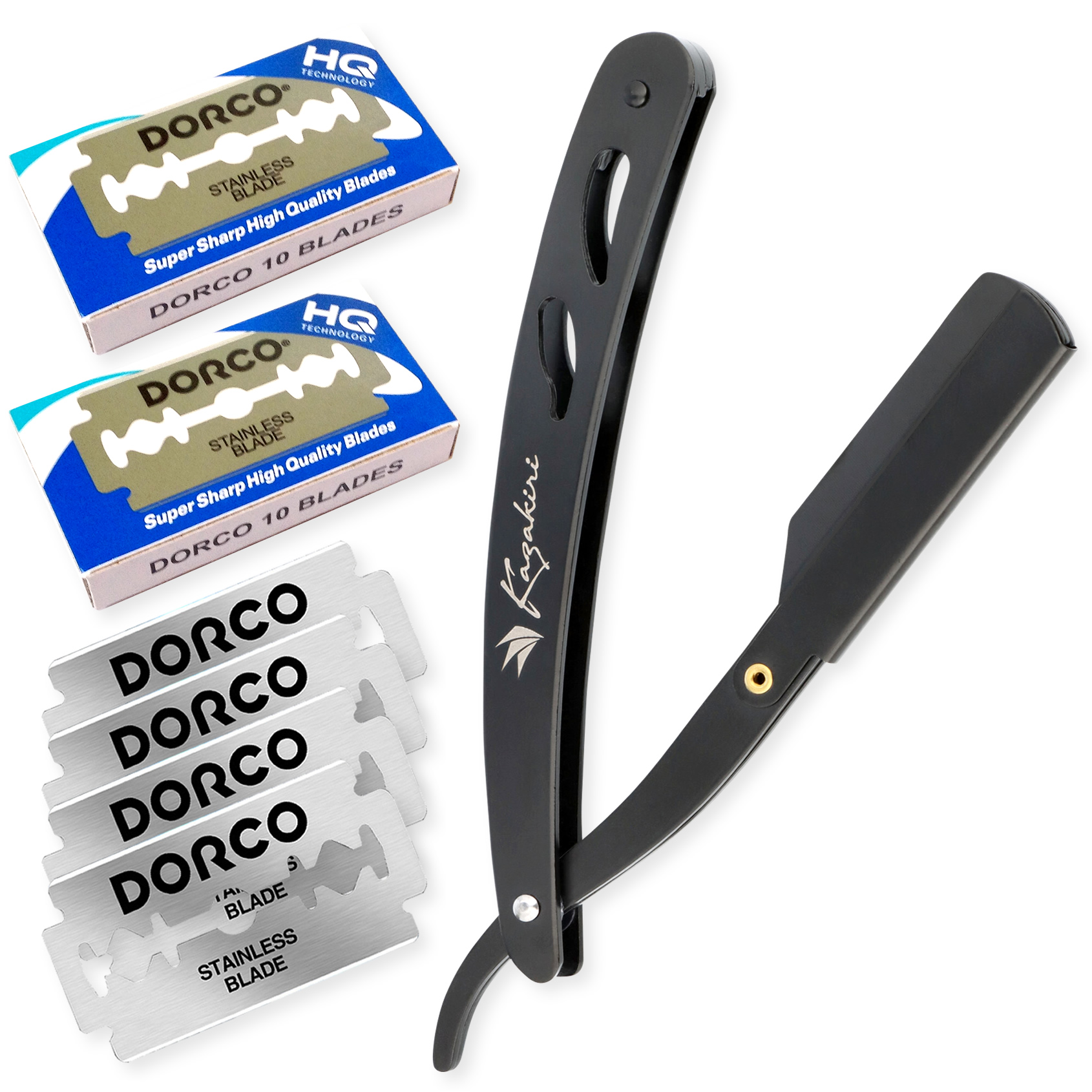 プロ理容師監修 カミソリ メンズ 替刃40刃付き Kazakiri スペース