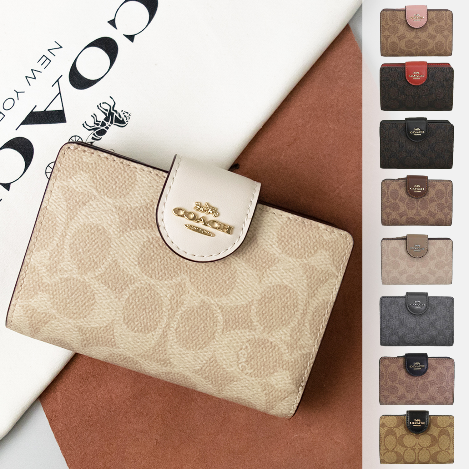 COACH（コーチ） 特価 財布 レディース 二つ折り アウトレット 折財布