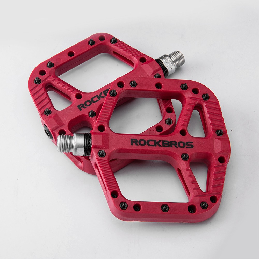 ROCKBROS 自転車 ペダル フラット 9/16インチ 交換 ワイド幅 軽量 強化