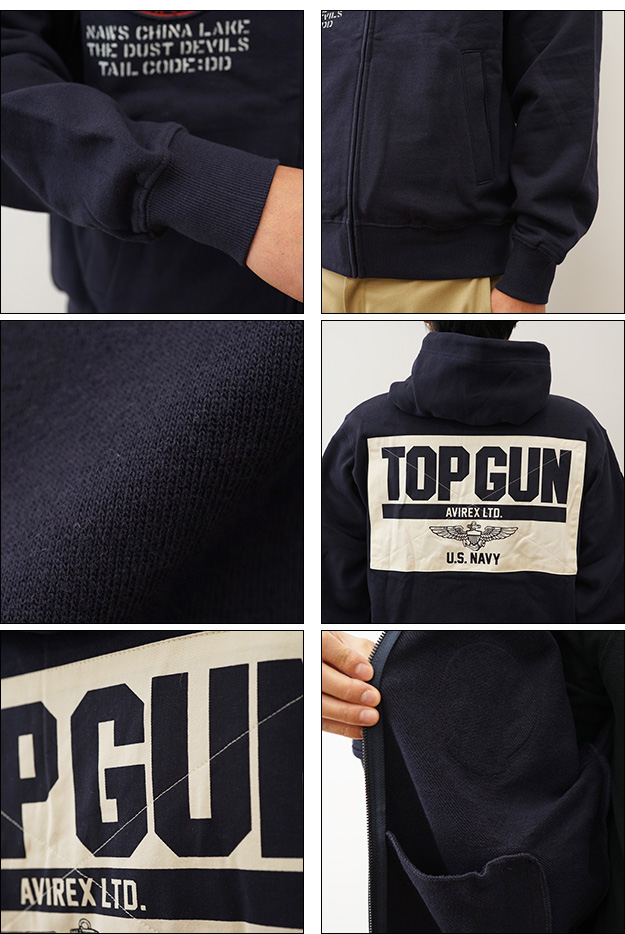 AVIREX（アヴィレックス） パーカー ロングスリーブ ジップアップ