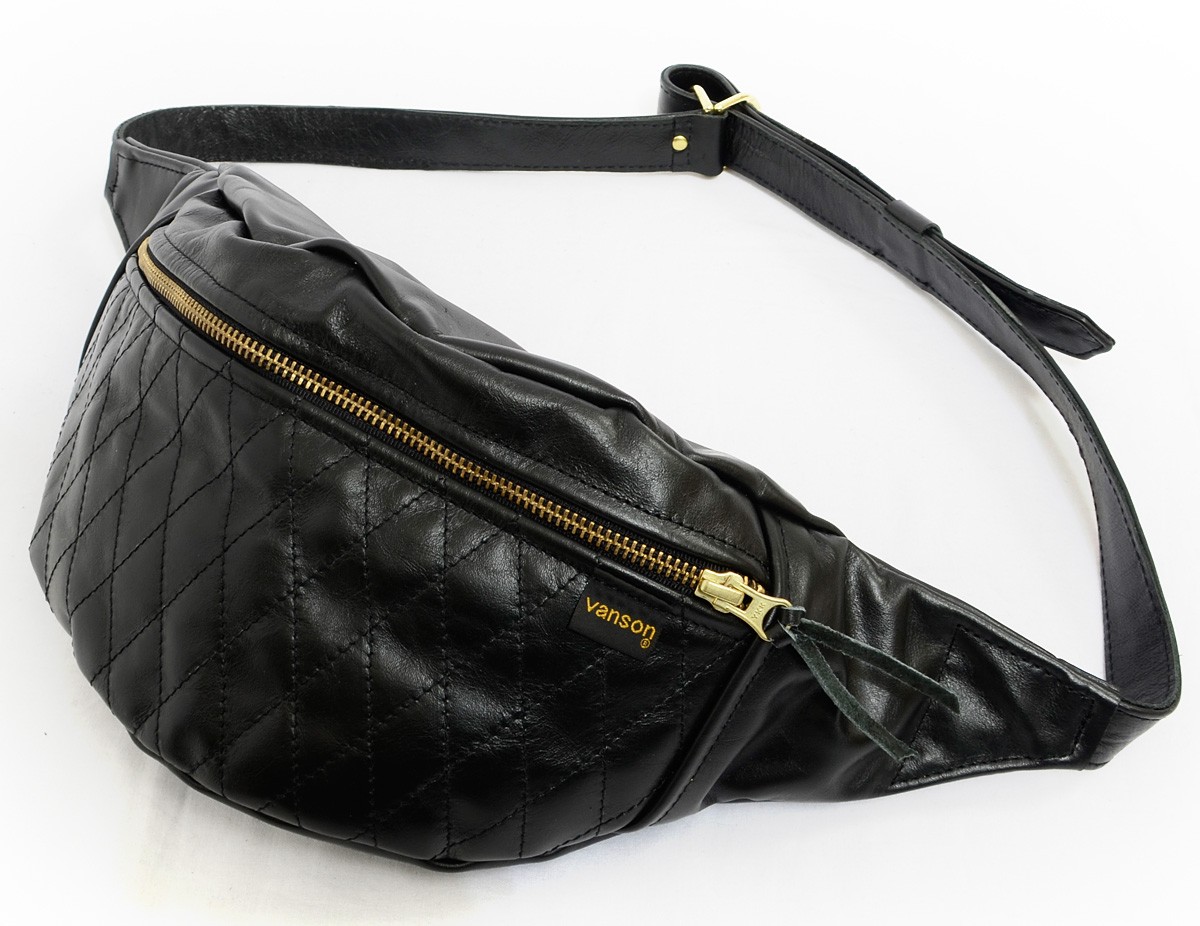 VANSON バンソン キルティング レザー ウエスト バッグ ショルダー