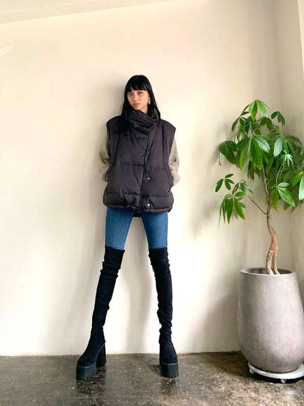 EMODA（エモダ） デニム 細い ハイウエスト スキニーパンツ ELDER NUDE