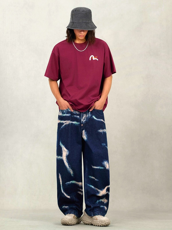 EVISU（エヴィス） ジーンズ カモメ 家紋 タイダイ デニム パンツ