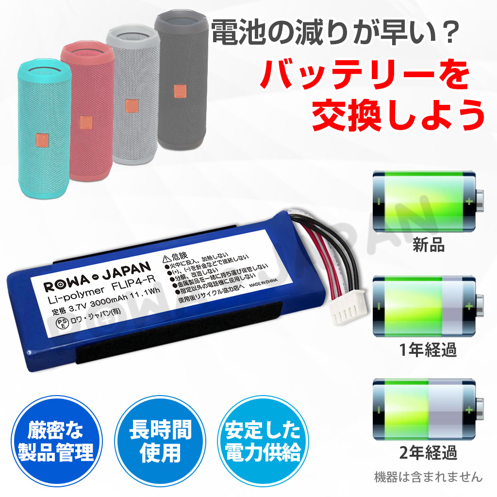 ロワジャパン 【互換品】 JBL対応 FLIP4 用 GSP872693 01 バッテリー