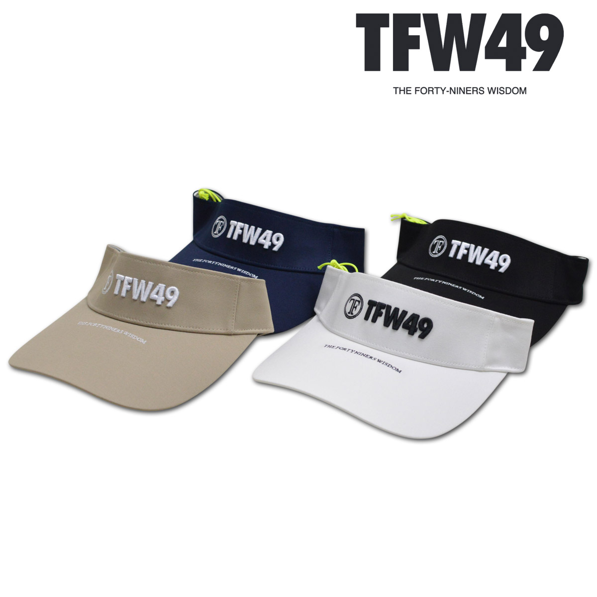 TFW49 サンバイザー バイザー メンズ ゴルフウェア 白 黒 紺 ベージュ