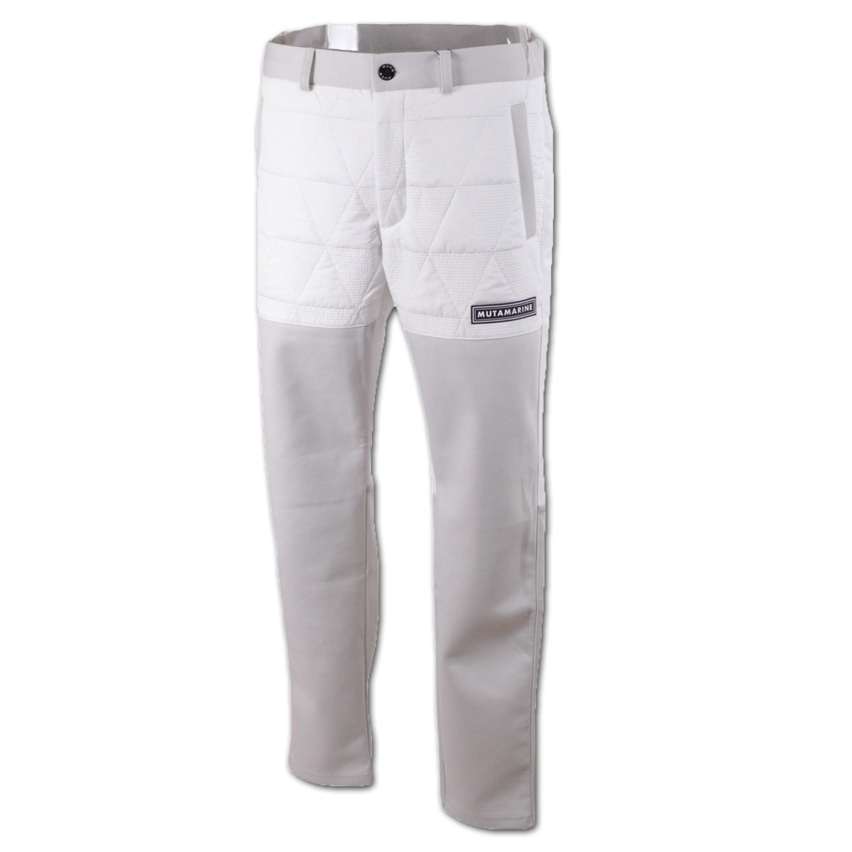 muta MARINE 立体ロゴ ストレッチ ゴルフパンツ S ホワイト muta