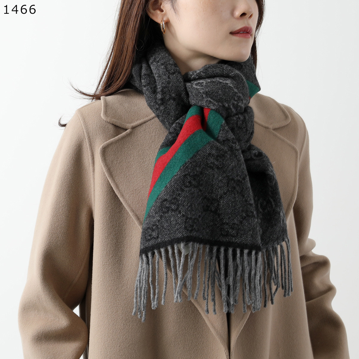 GUCCI（グッチ） マフラー 570603 3G200 3GB18 レディース GGロゴ