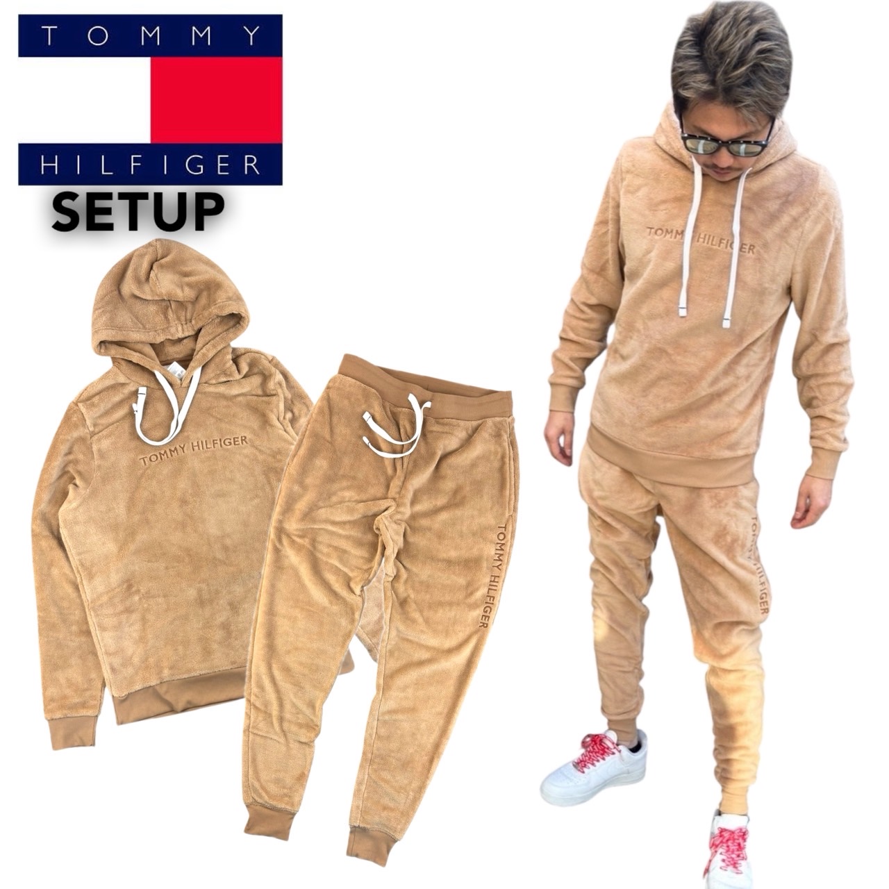 TOMMY HILFIGER（トミー・ヒルフィガー） ボア セットアップ 上下2点