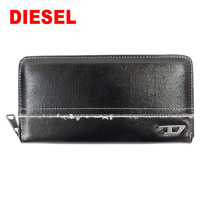DIESEL（ディーゼル） 財布 X08440 PS167 T8013 BK ブラック 24ZIP 長