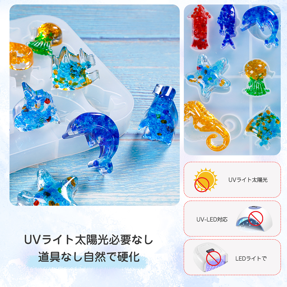 20%OFF／レジン液 エポキシ樹脂 二液性レジン液 4本セット 合計2364ml