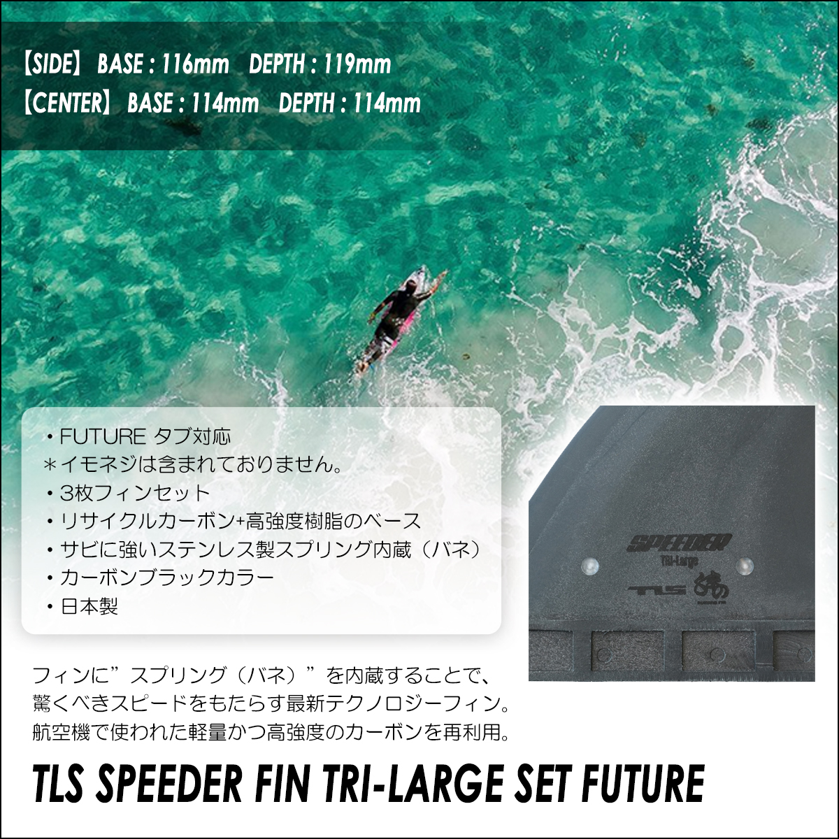 futures.（フューチャー） TLS futures. フィン スピーダー トライ