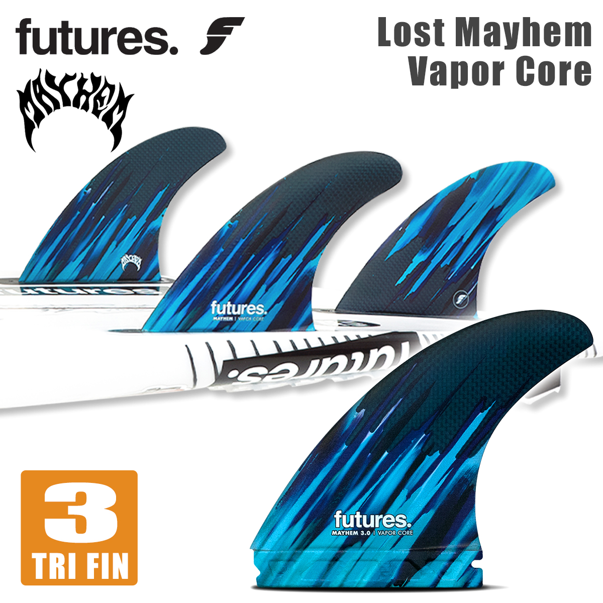 futures.（フューチャー） 23 futures フィン Lost Mayhem Vapor Core