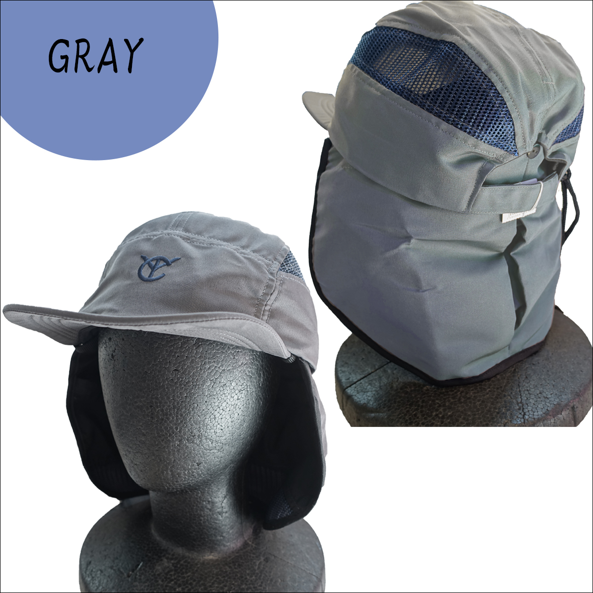 FCS YOSHIDA CAPS サーフキャップ 7way soft brim army Japan jet cap