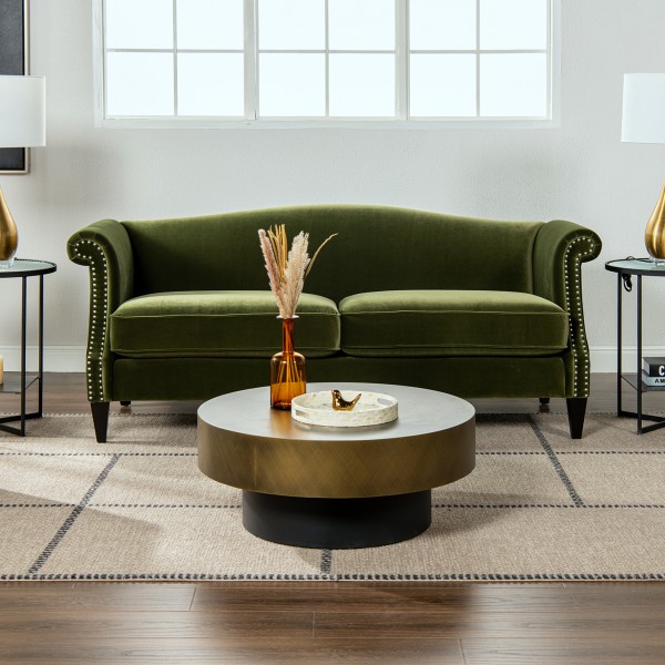 3人掛けソファ ベロア グリーン ジェニファーテイラー ベロアソファ