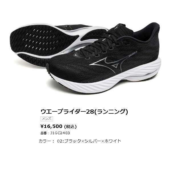 MIZUNO（ミズノ） ランニング シューズ ウェーブ ライダー 28 WAVE