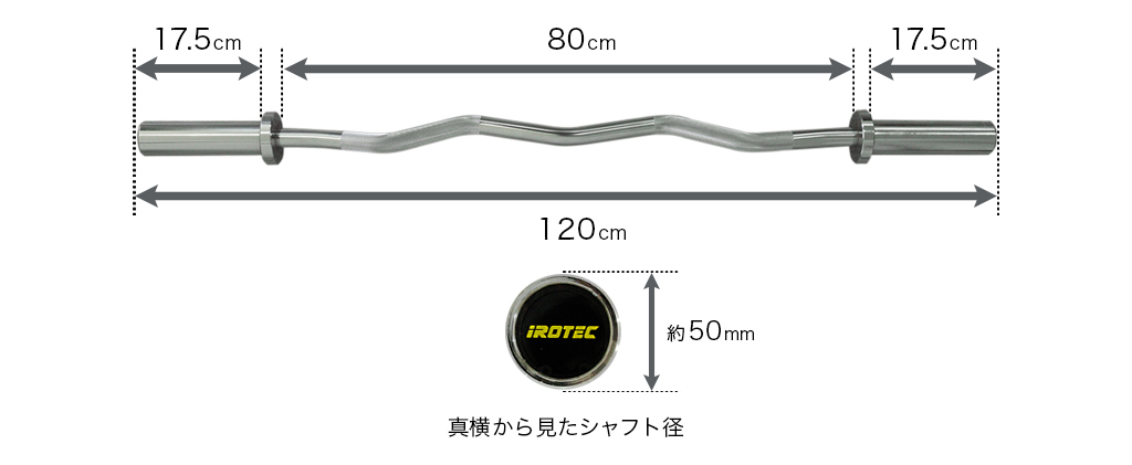 IROTEC（アイロテック） EZバー オリンピック Wバー 径50mmプレート