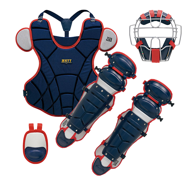 ゼット（ZETT） 野球 キャッチャー防具 4点セット 軟式 軟式野球 草