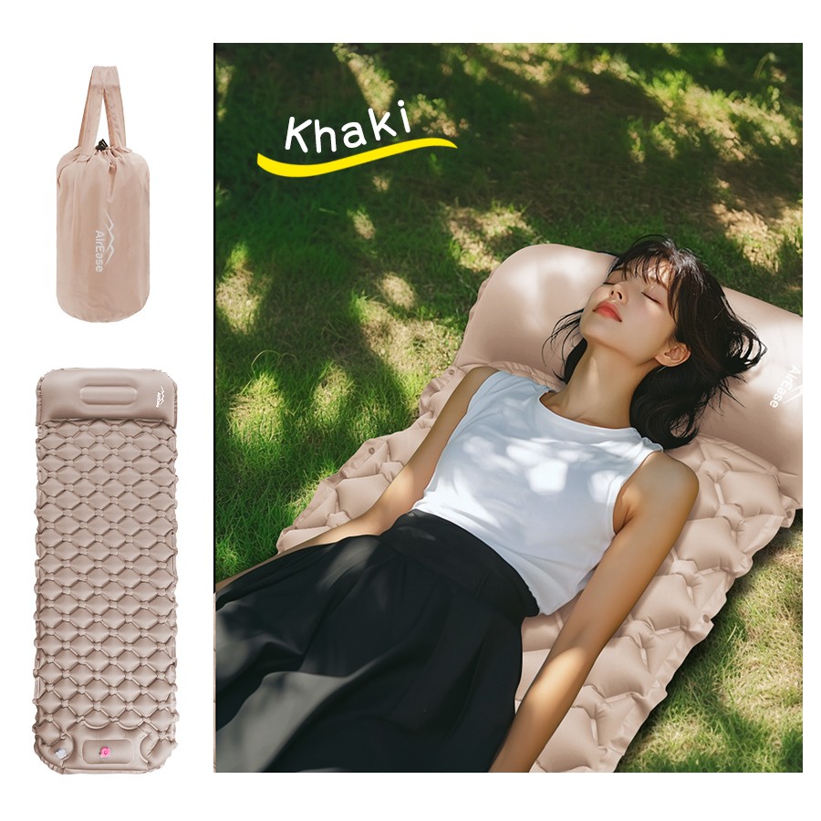 新色追加・全4色】エアーマット キャンプマット 足踏み式 厚手 10CM