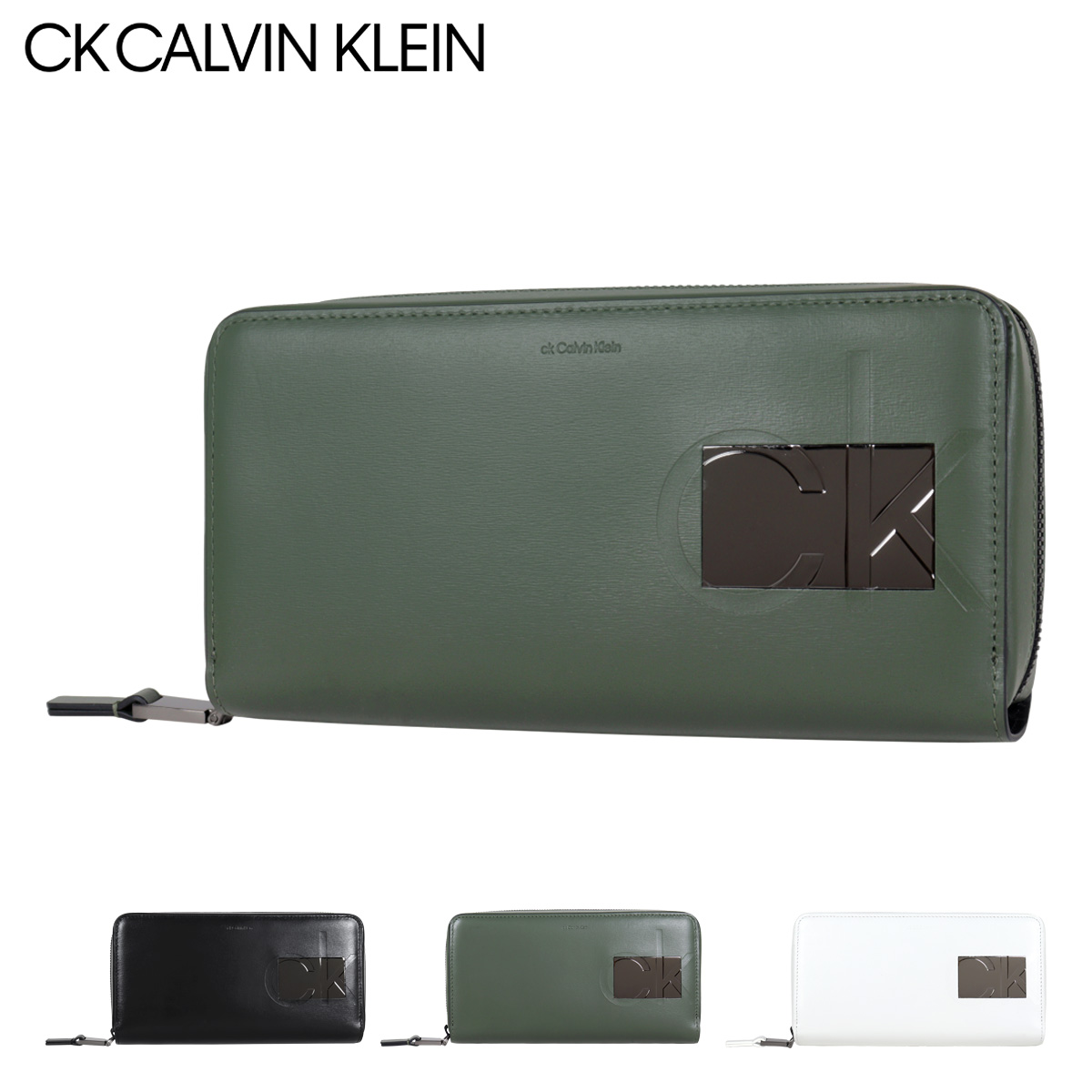 ck Calvin Klein シーケー カルバンクライン 長財布 本革 レザー