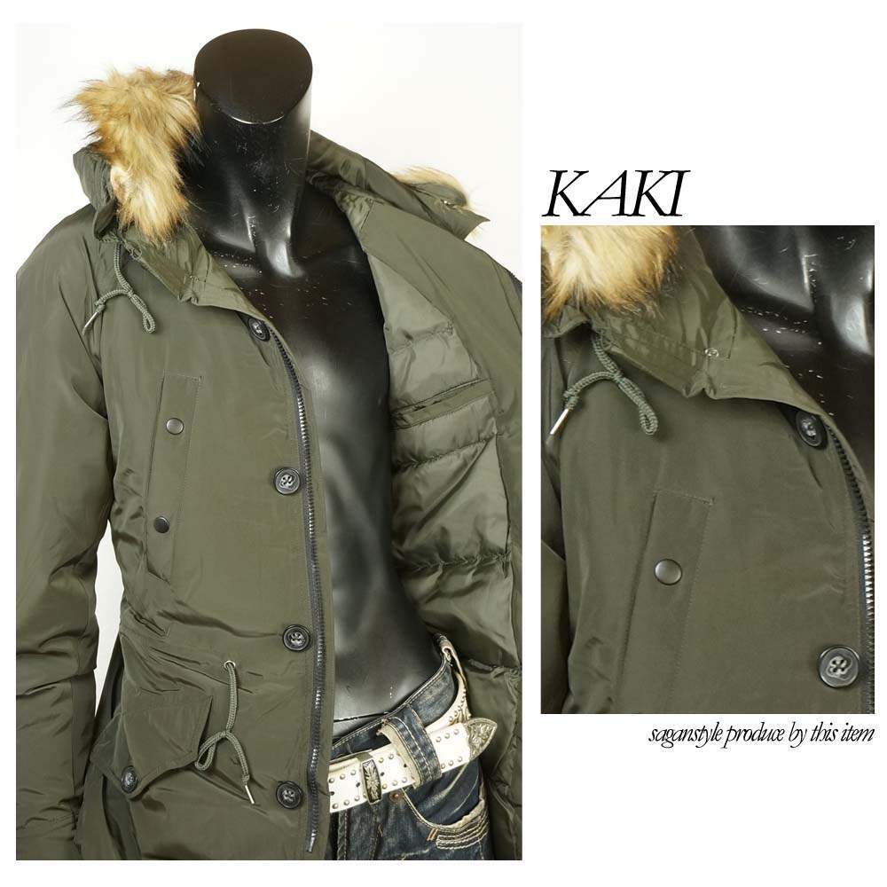 モッズコート メンズ コート フェイクファー付き ミリタリー