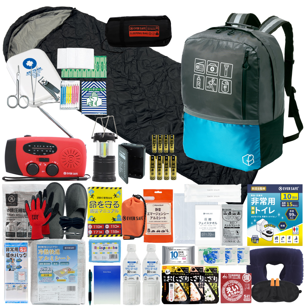 PEACEUP（ピースアップ） 防災セット 1人用 寝袋付き 47L ビッグ