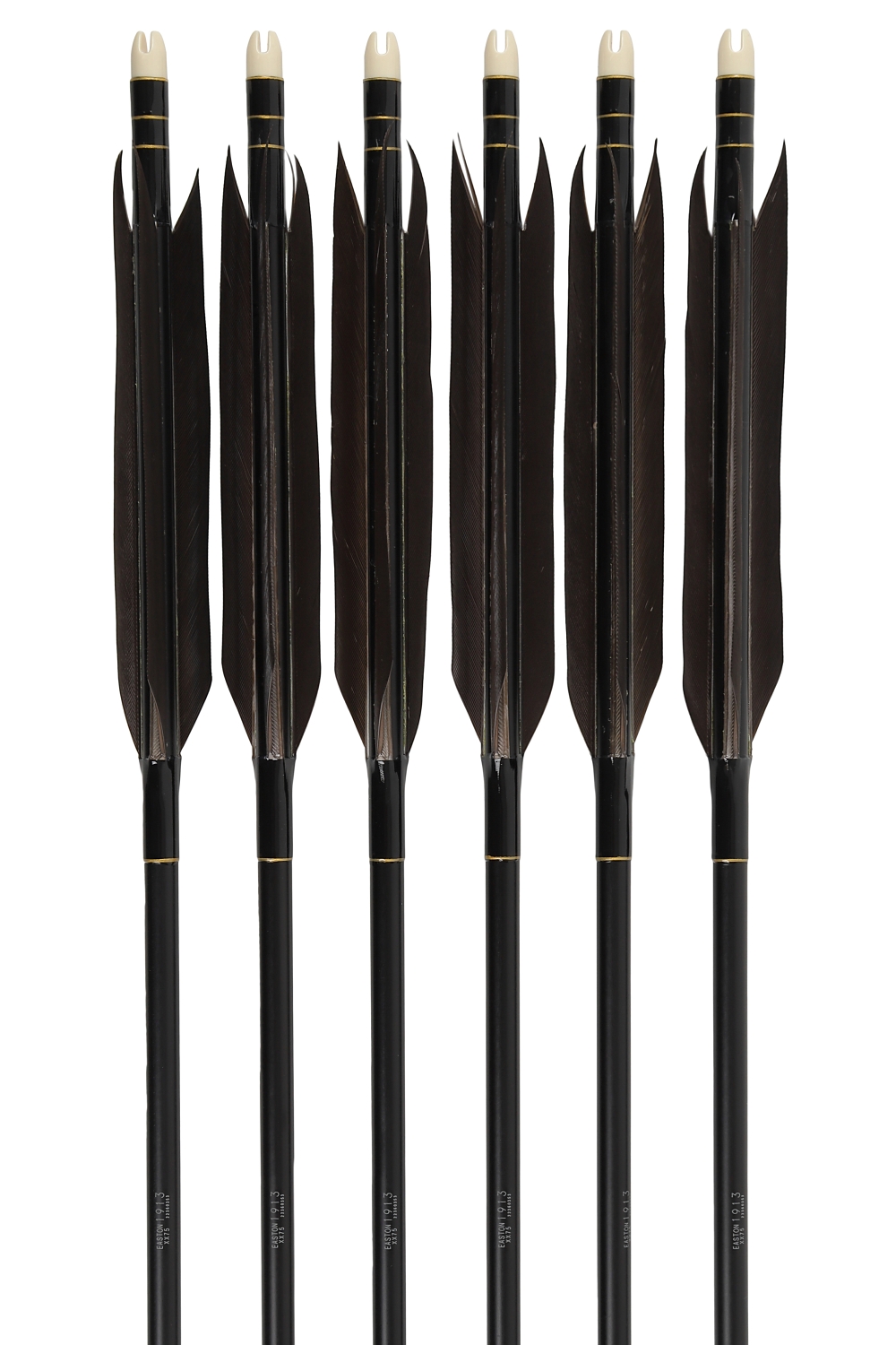 遠的矢 1913シャフト 白グース 4種類 6本組 イーストン 黒 シャフト