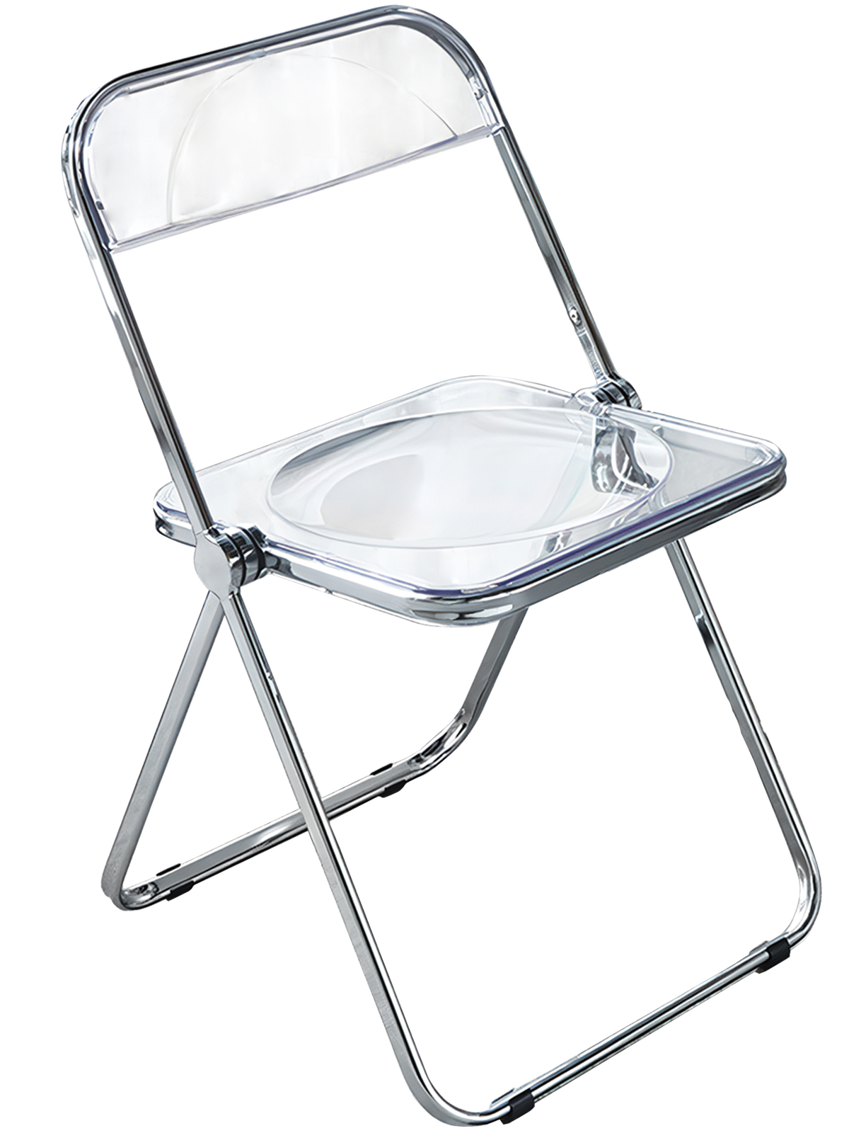 クリアチェア 折りたたみ 韓国 人気 おしゃれ パイプ椅子 北欧 透明