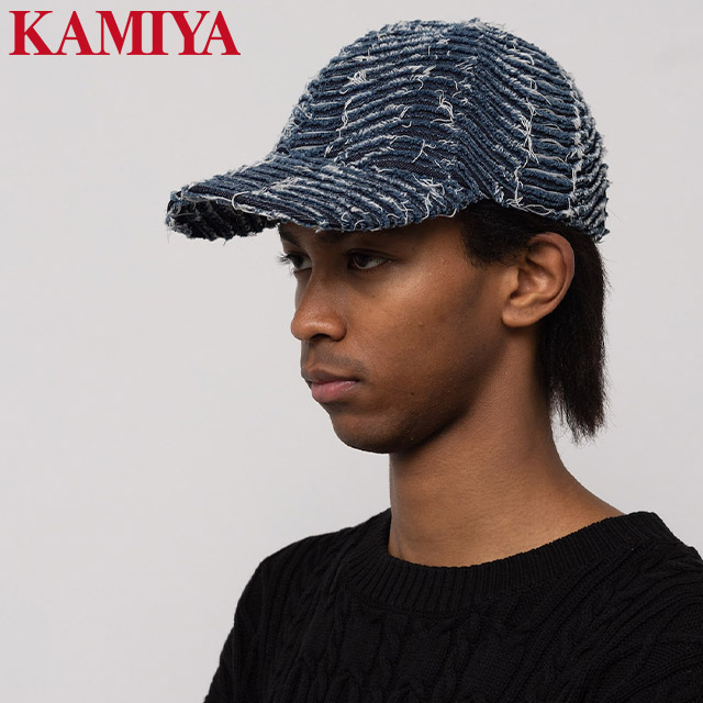 KAMIYA カミヤ CA4LA コラボレーション Wave Denim Cap キャップ 帽子