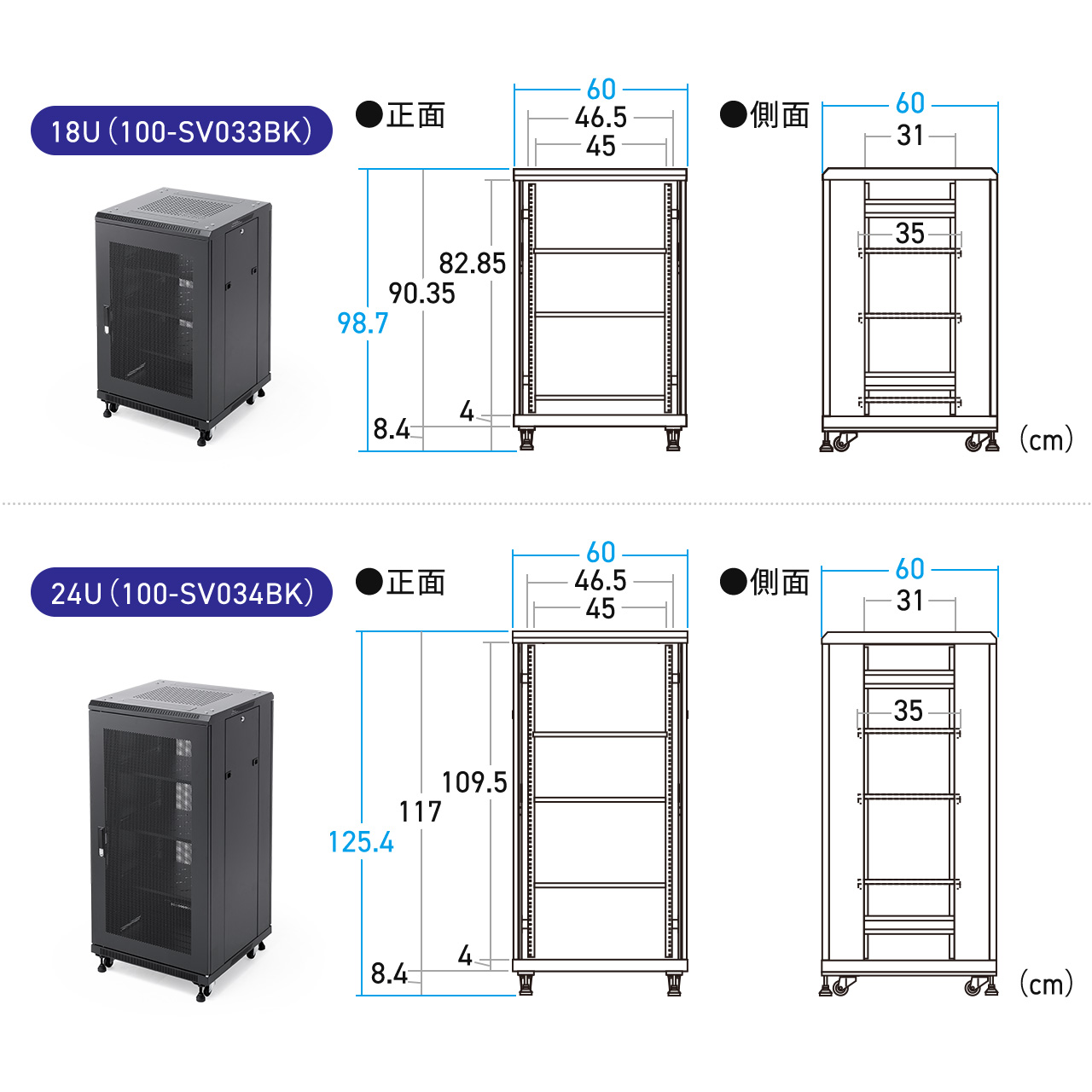 SANWA SUPPLY（サンワサプライ） サーバーラック 19インチ 中型 24U