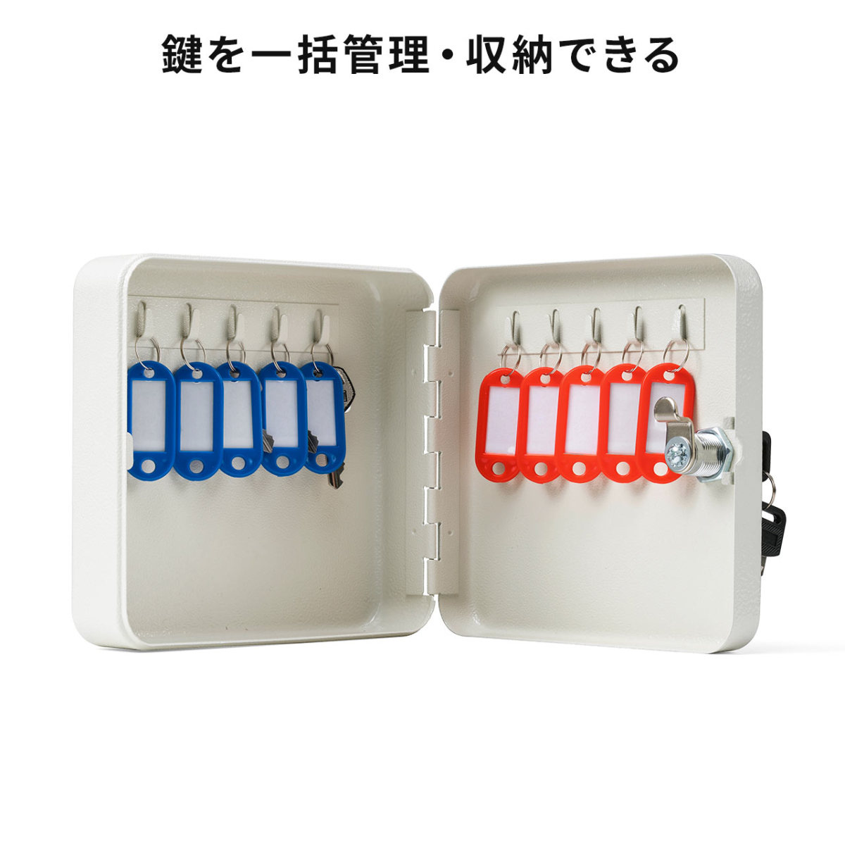 SANWA SUPPLY（サンワサプライ） キーボックス 壁掛け 12本収納 鍵付き