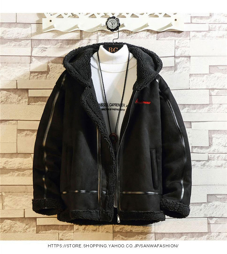 メンズ革ジャン ムートンコート レザージャケット 裏起毛 ムートン