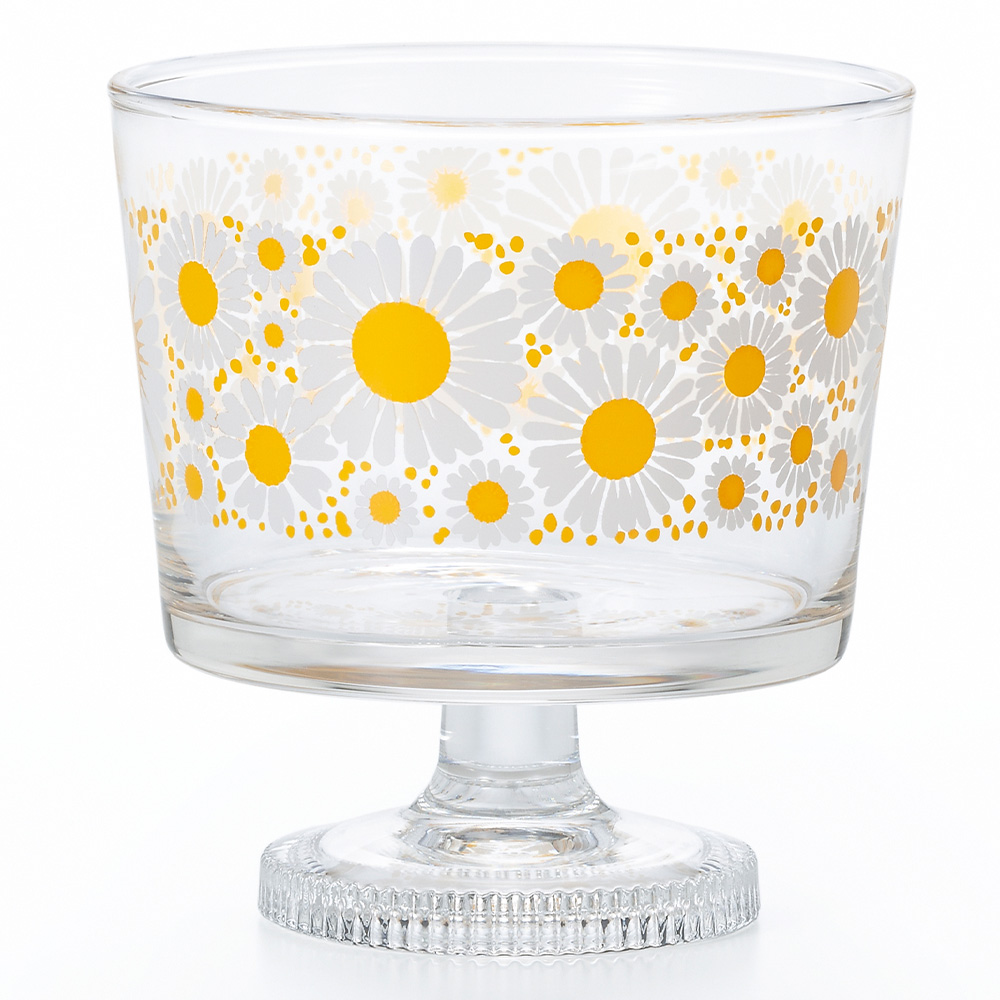 ADERIA アデリアレトロ 脚付き デザート 深型 ガラス 皿 プレート