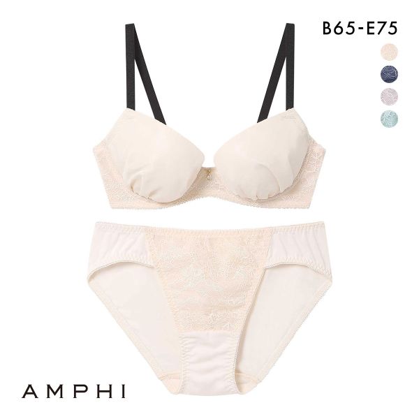 AMPHI(ワコール) ブラジャー アンフィ ブラ＆ショーツセット まる胸