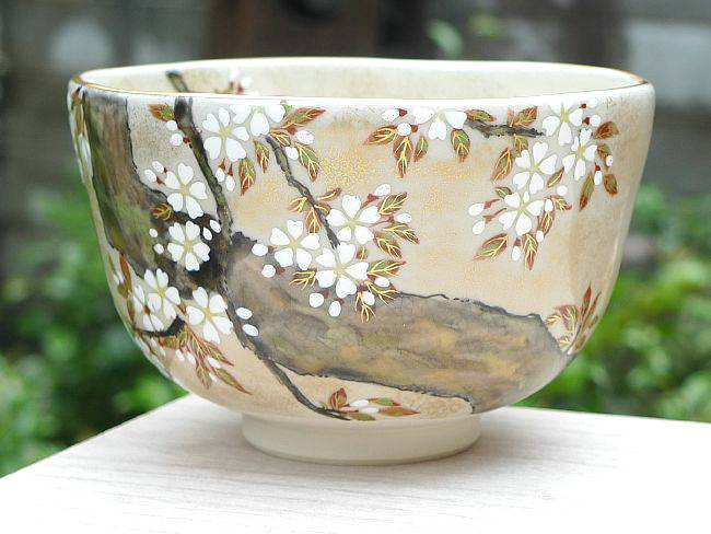 京焼 清水焼 色絵琳派桜抹茶茶碗 善昇 : 松韻堂 Yahoo!店 - 通販
