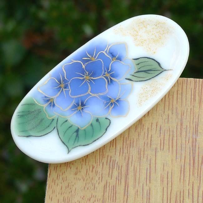 京焼 清水焼 花うつろい箸置き あじさい単品 陶あん : 松韻堂 Yahoo!店