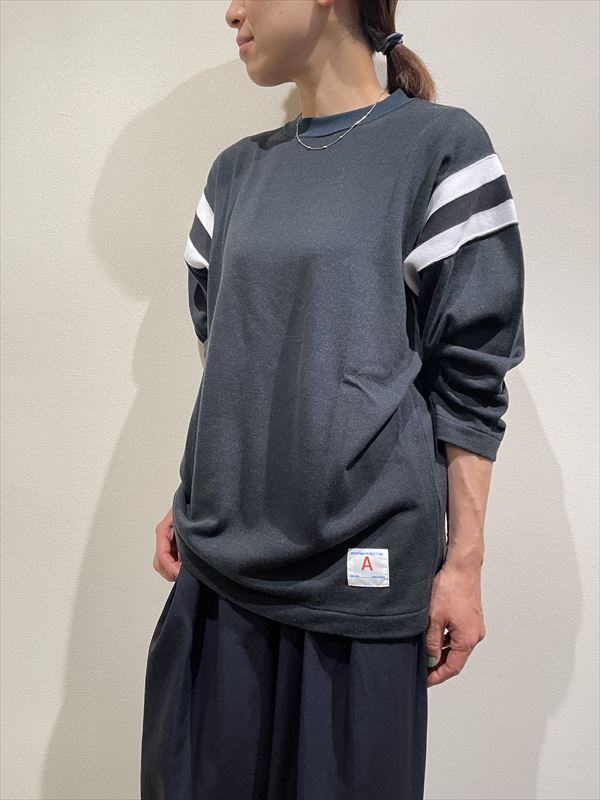 AMERICANA（アメリカーナ） リヨセルコットン袖切り替えライン