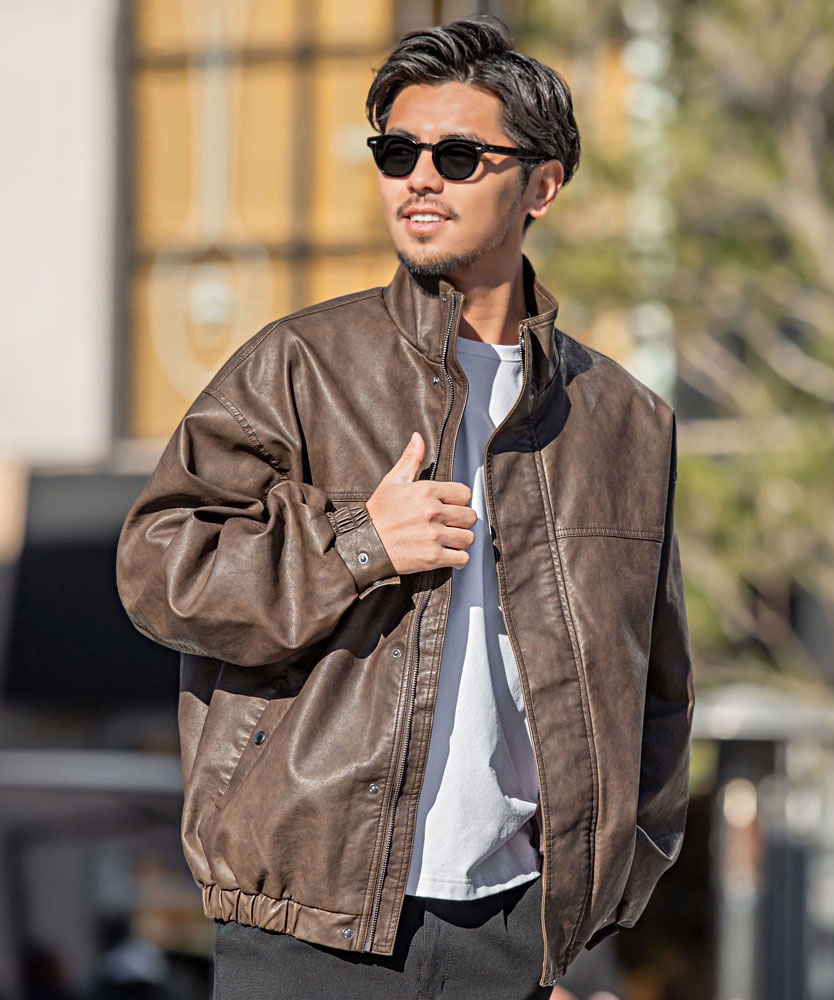 CavariA（キャバリア） レザージャケット メンズ 革ジャン ライダース