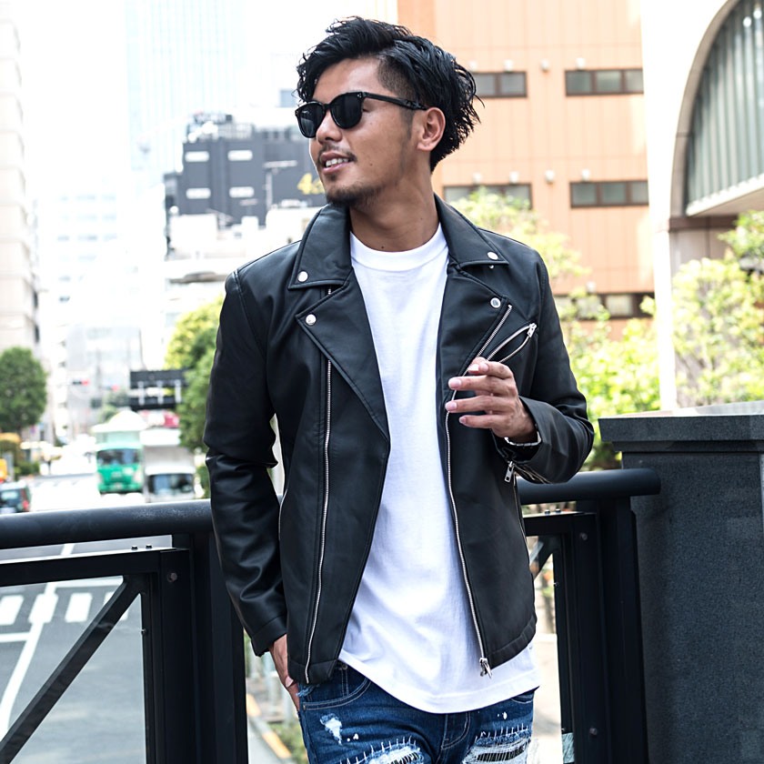 Vicci（ビッチ） ライダースジャケット メンズ 50代 革ジャン レザー