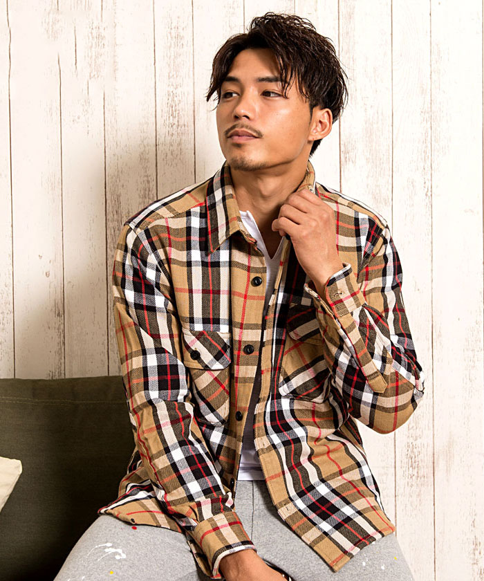 SILVER BULLET（シルバーバレット） チェックシャツ メンズ 長袖 裏