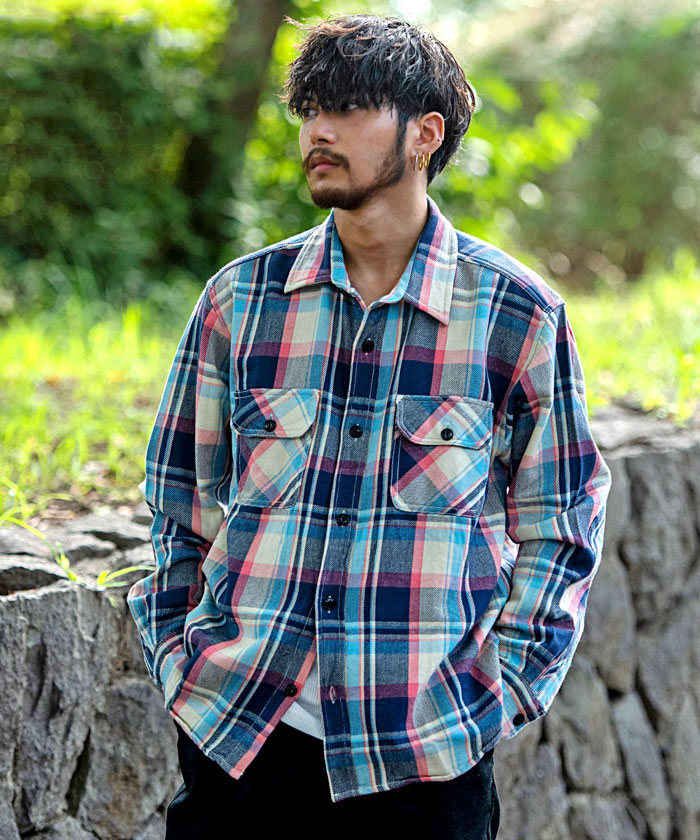 SILVER BULLET（シルバーバレット） チェックシャツ メンズ 長袖 裏