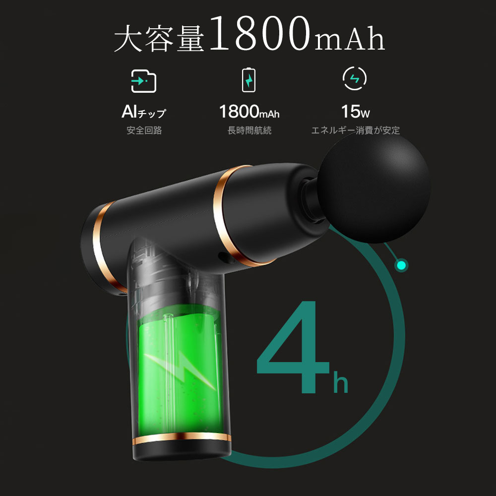 筋膜リリース 小型 電動 マッサージ機 USB充電 マッサージャー