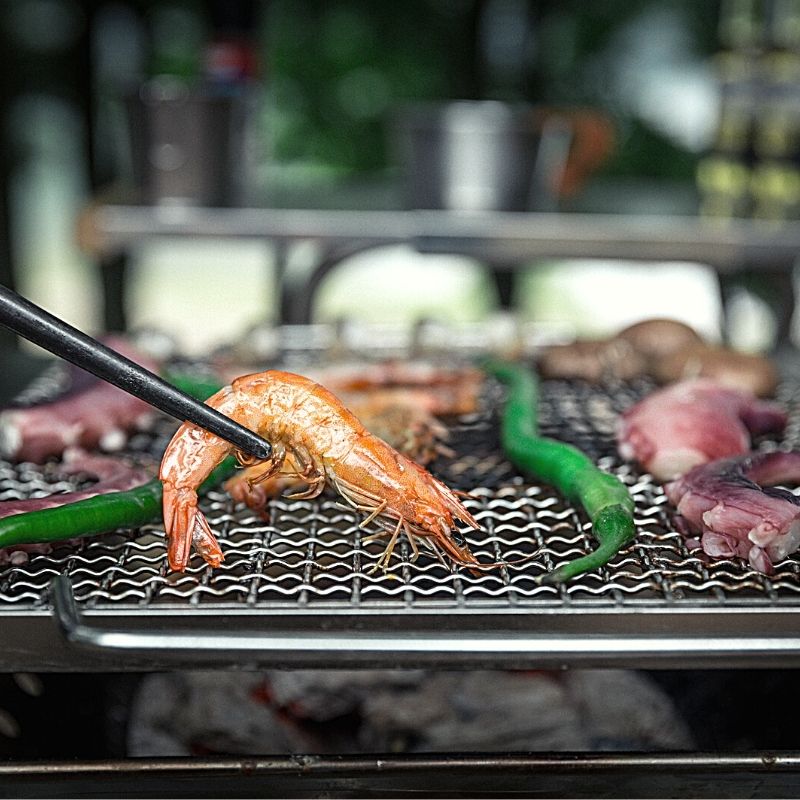 CAMPINGMOON キャンピングムーン クリップ金網 焚き火台 網 ソロ 焚火