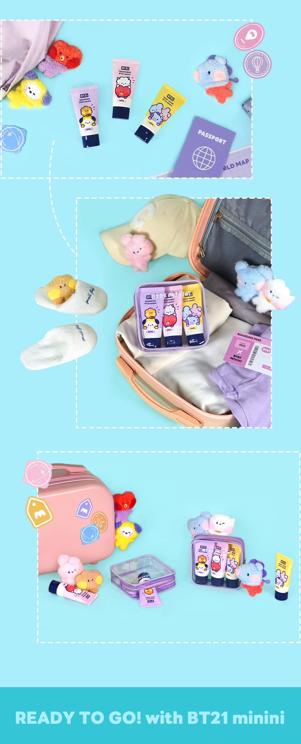 BT21 【：お得なセール：】ソロモン商事 BT21 minini トラベルキット