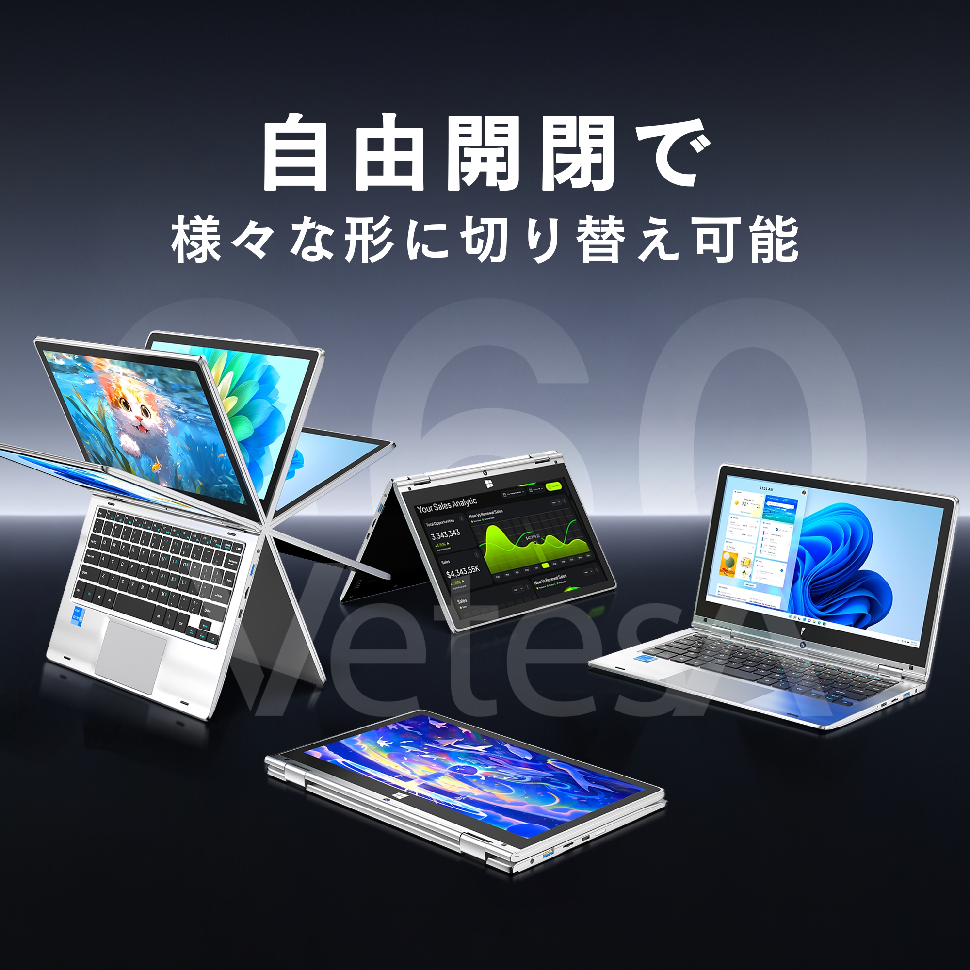 VETESA 新品ノートパソコン 8GB SSD512GB Windows11 Webカメラ 11.6