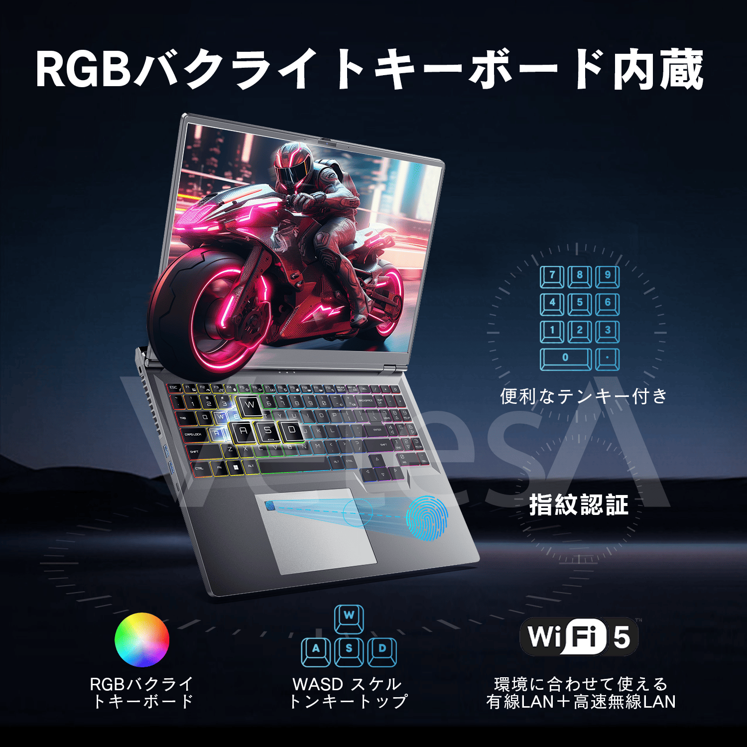 VETESA 新品ノートパソコン ゲーミング Office Windows11搭載 メモリ