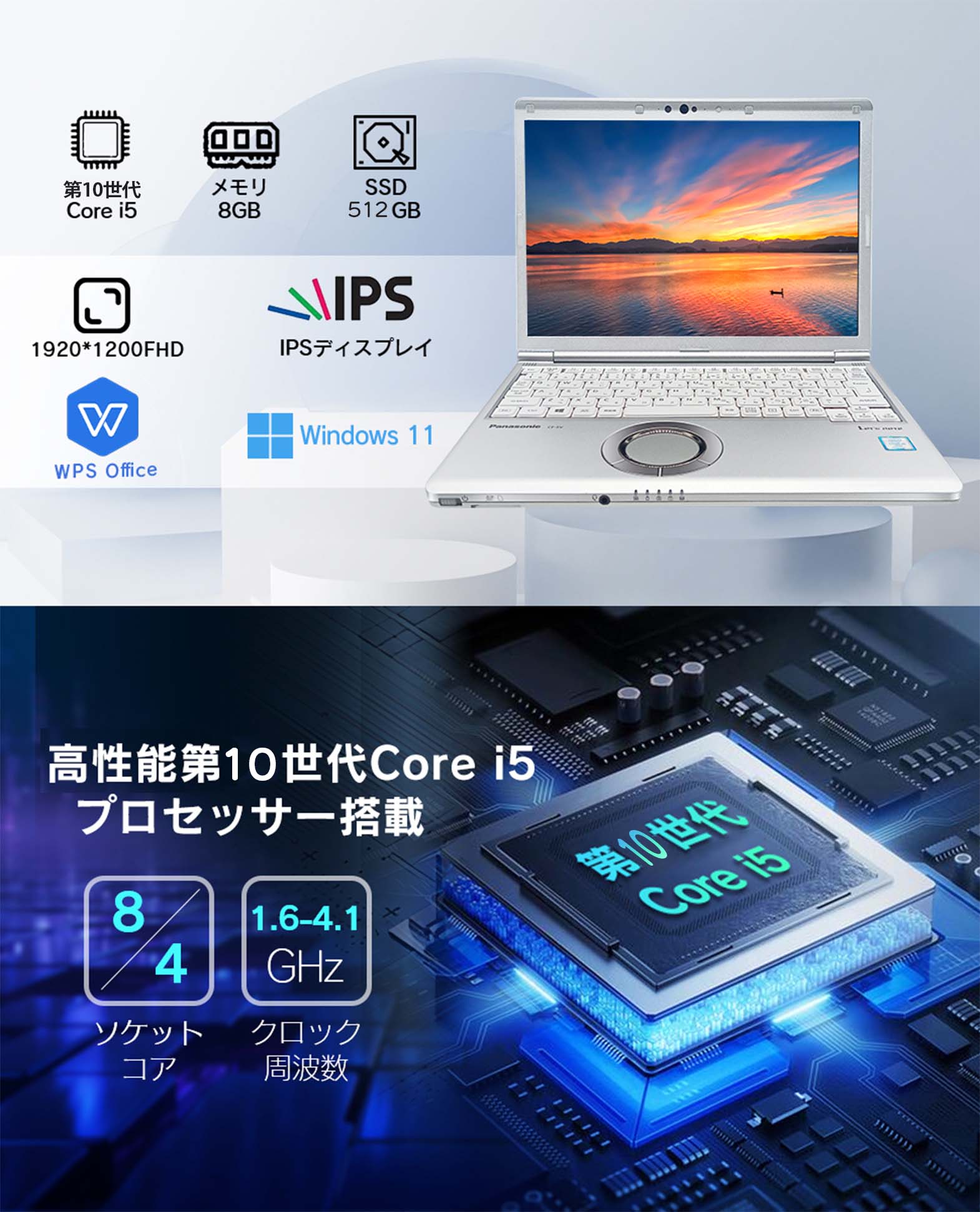 Let's note SV 中古 ノートパソコン WPS Windows11搭載 パナソニック