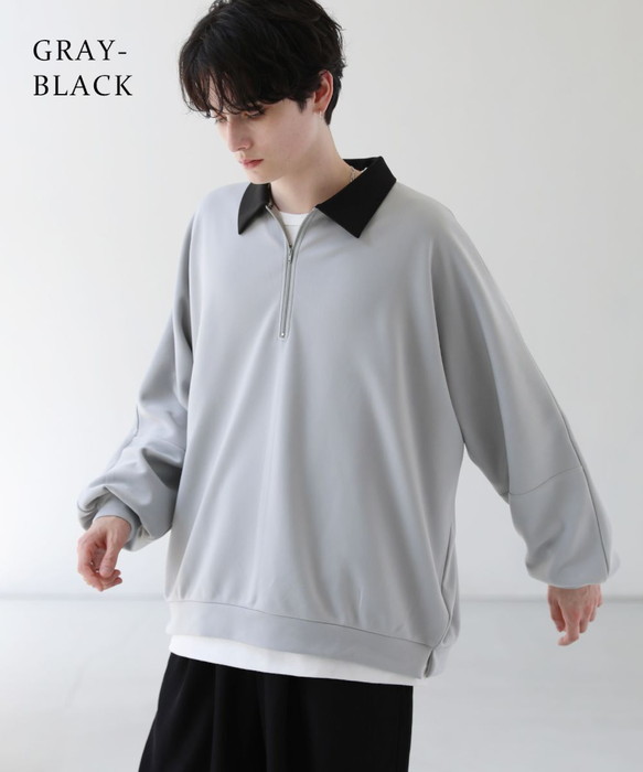 ASTRONOMYオーバーサイズハーフジップポンチプルオーバー : SOYOUS