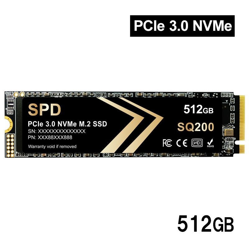 SPD SPD SSD 512GB M.2 2280 PCIe 3.0 NVMe R: 3300MB/s W: 1300MB/s