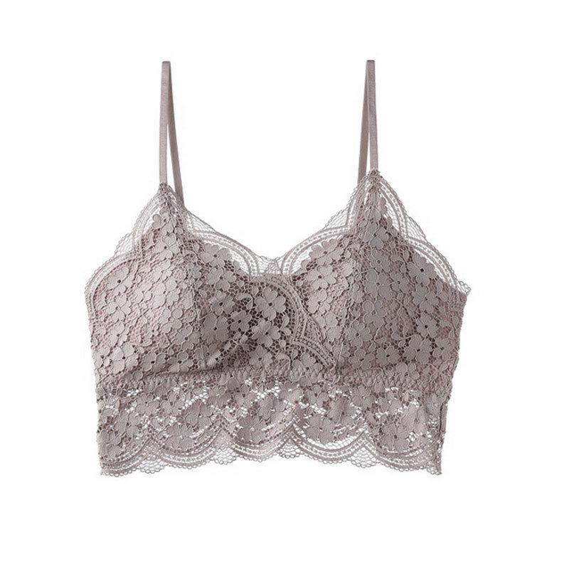 総レース ブラトップ フラワーレース チューブトップ 美背中